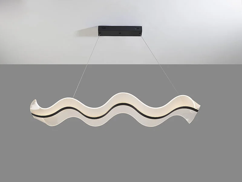 Olas Black and Acrylic Wave Pendant - Image 2