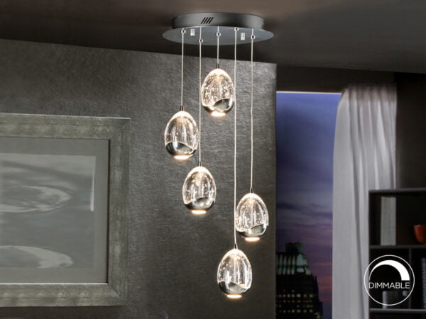 Rocio 5lt Chrome Pendant