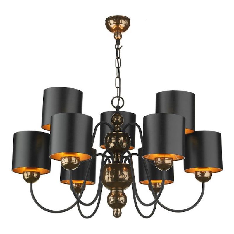 Garbo Bronze and Black 9 Light Pendant with Shades Garbo Bronze and Black 9 Light Pendant with Shades