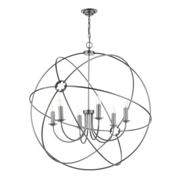 Orb 6 Light Large Pendant Antique Silver Orb 6 Light Large Pendant Antique Silver