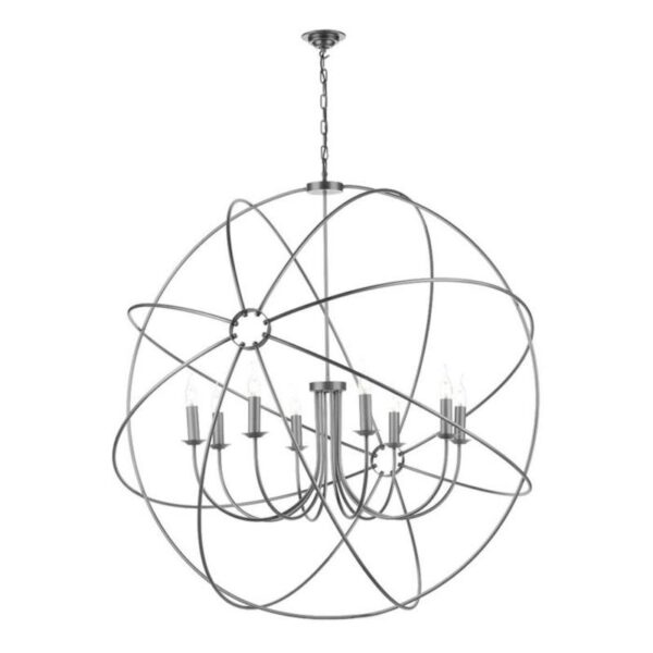 Orb 8 Light Large Pendant Antique Silver