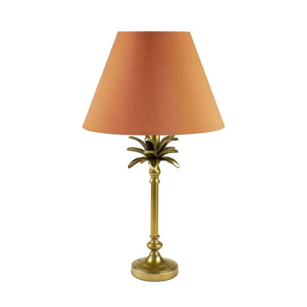 Antique brass palm tree table lamp small - Image 3