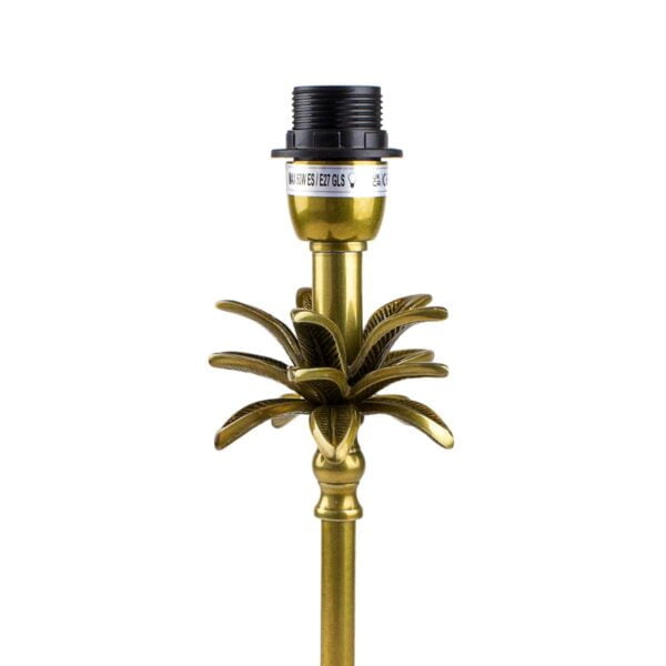 Antique brass palm tree table lamp small - Image 2