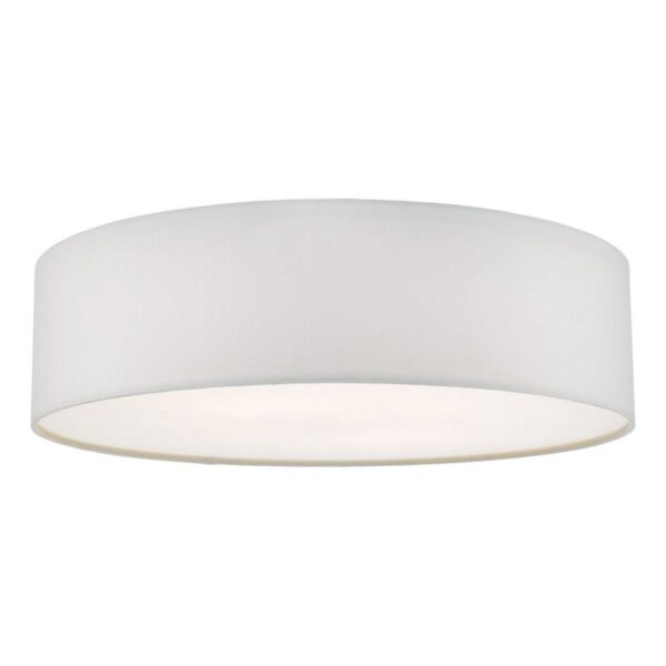 Cello 4 Light Flush Ivory Ceiling Lamp