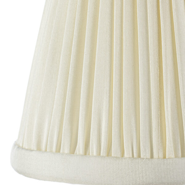 Cleo Ivory Silk pleated Candle shade - Image 3