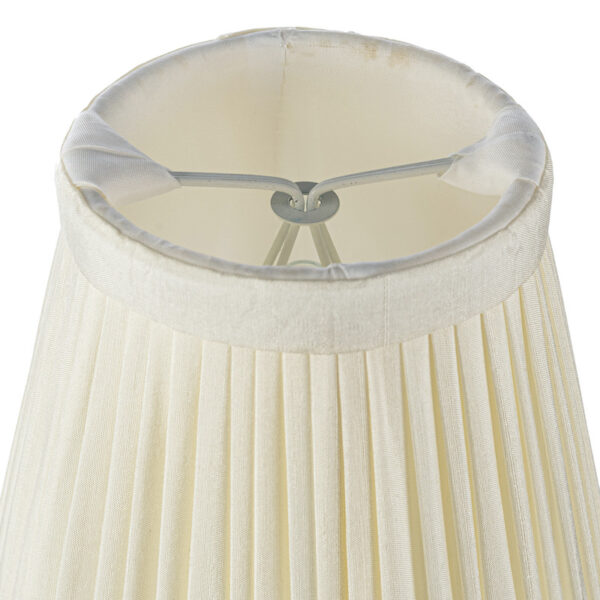 Cleo Ivory Silk pleated Candle shade - Image 2