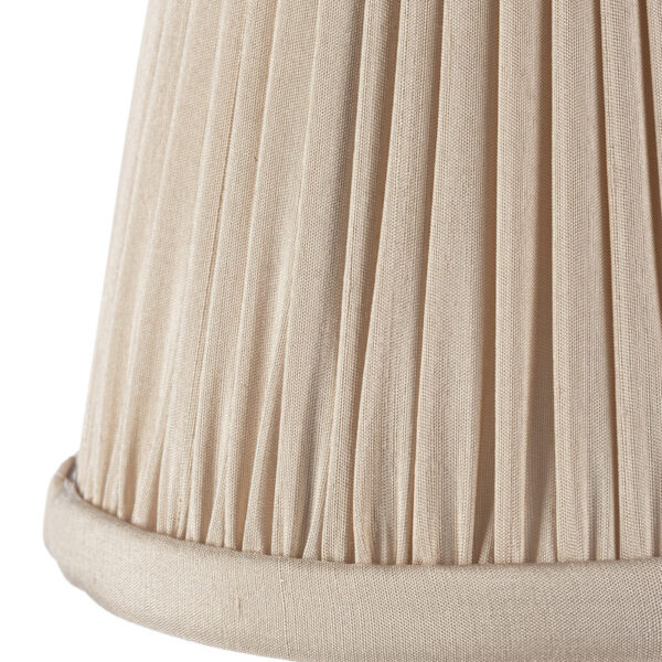 Cleo oyster silk pleated candle shade - Image 2