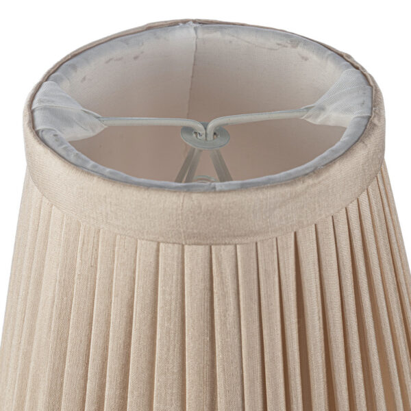 Cleo oyster silk pleated candle shade - Image 3