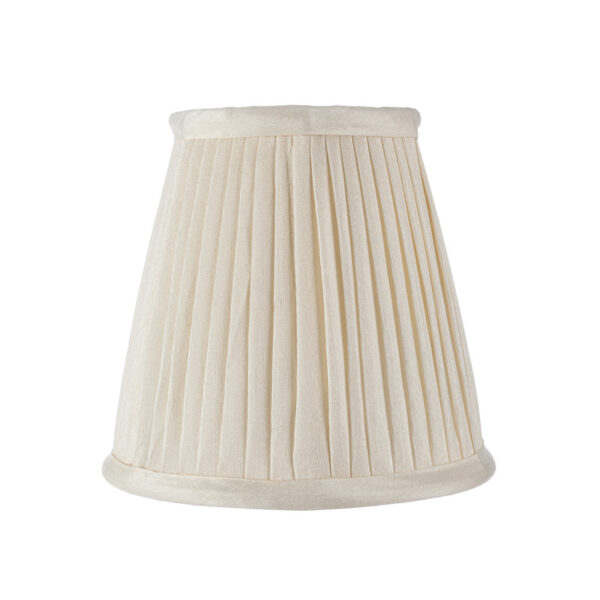 ivory fine pleated candle clip shade