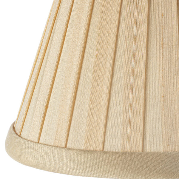 Jemma honey silk pleated candle shade - Image 3
