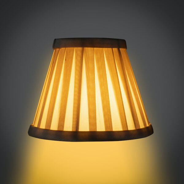 Jemma honey silk pleated candle shade - Image 4