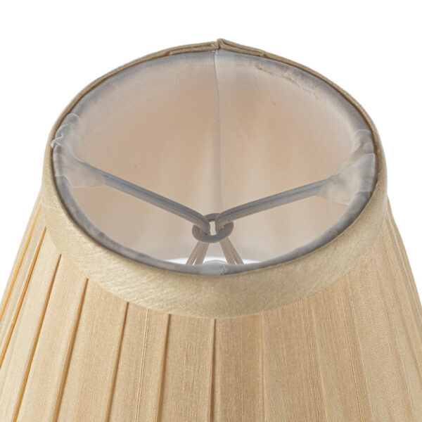 Jemma honey silk pleated candle shade - Image 2