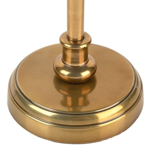 Round base antique brass table lamp medium