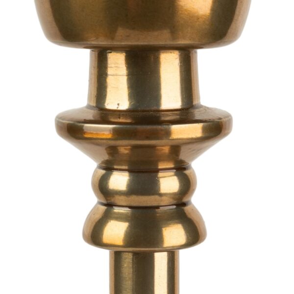 Round base antique brass table lamp medium