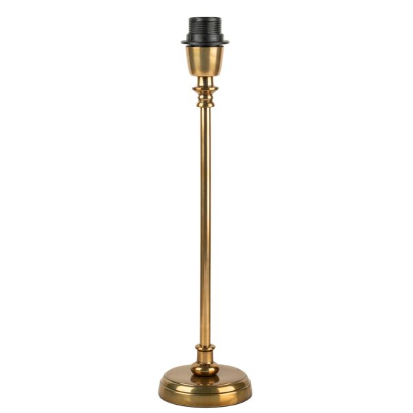 medium antique brass round base lamp