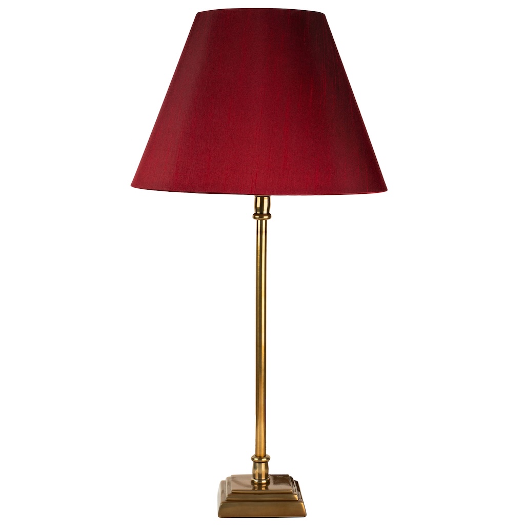 Square base antique brass table lamp medium Square base antique brass table lamp medium - Image 4