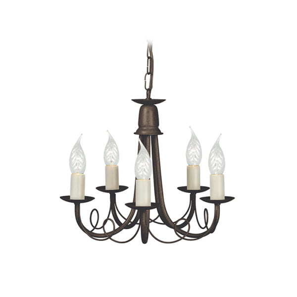 Payton 5 Arm Black and Gold Chandelier Payton 5 Arm Black and Gold Chandelier
