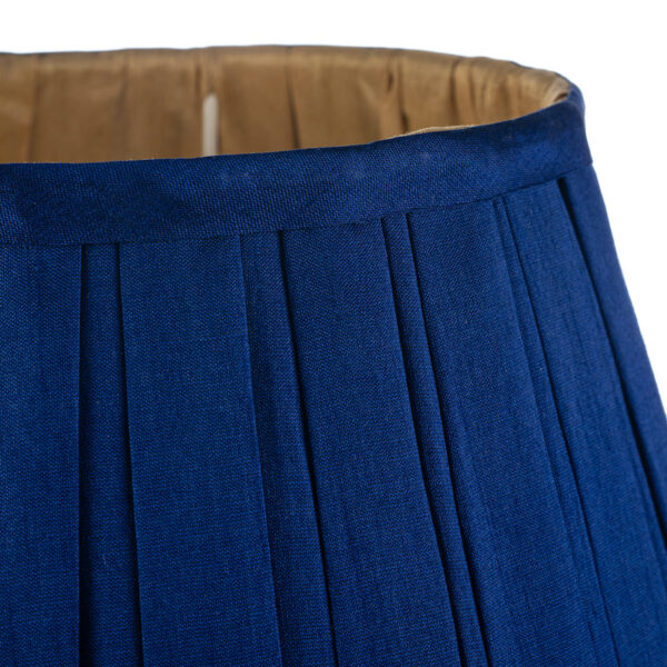 Royal blue and gold box pleated lampshade - Image 2