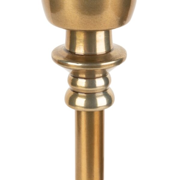 Round base antique brass table lamp small