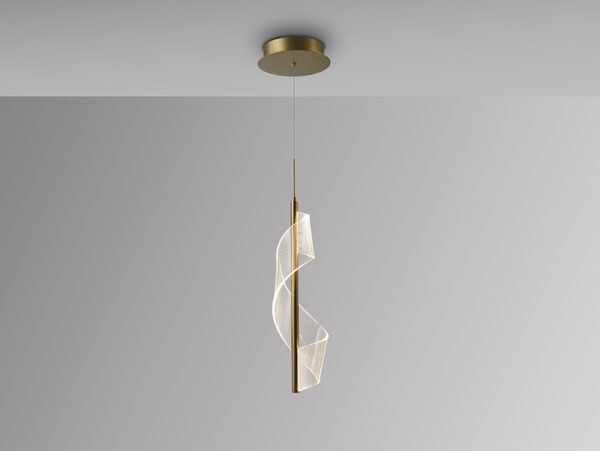Velas 1 Light Gold Pendant