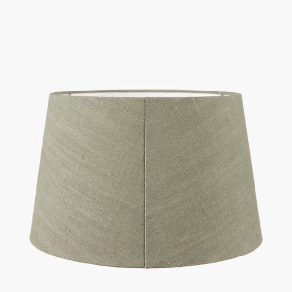 Milos Pistachio Green Linen Tapered Lampshade - Image 3