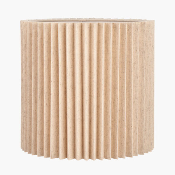 Callista Natural Linen Hard Pleat Lampshade