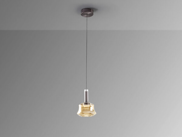 Scarlett 1 Light Amber Lamp