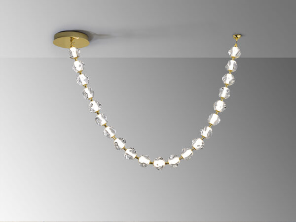 Zaria II Gold and Clear 21 Light Pendant