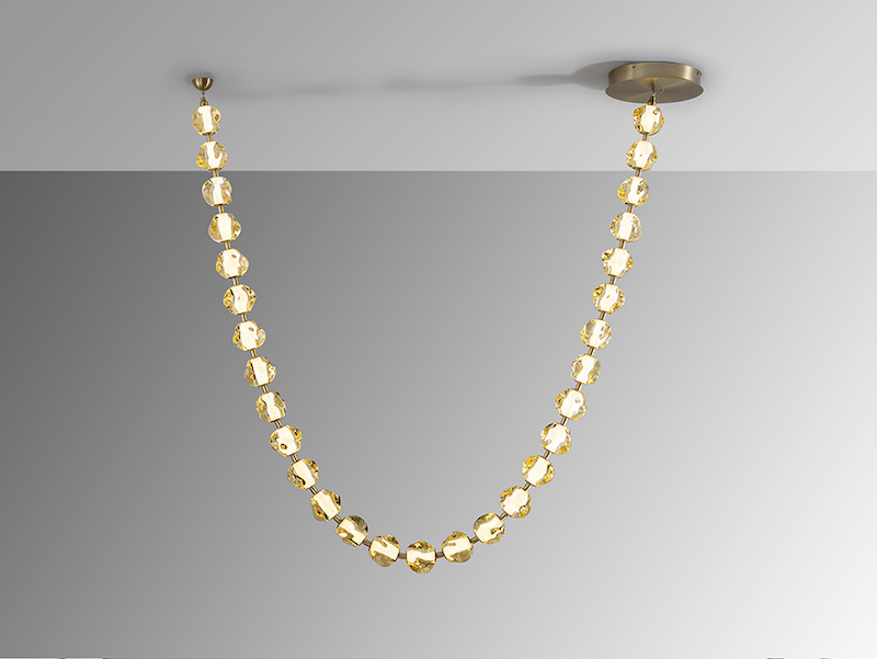 Zaria II Bronze and Amber 29 Light Pendant