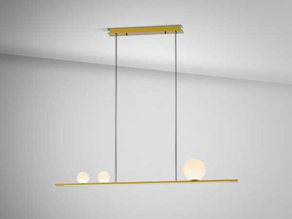 Mila Schuller 3 Lamp Gold Pendant