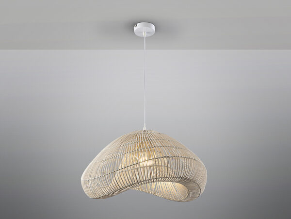 Sabah White Rattan Pendant