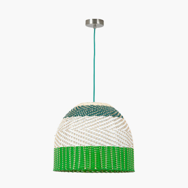 Brera Emerald Rattan Ceiling Pendant