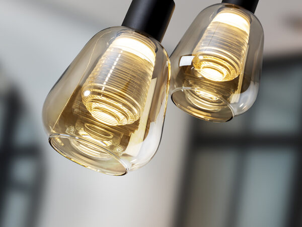 Carisa Schuller 1 Light Black and Glass Pendant - Image 2