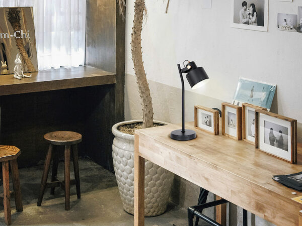 Erika Schuller Black and Copper Table Lamp - Image 2