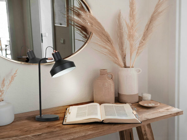 Irias Schuller Black and Copper Table Lamp - Image 3