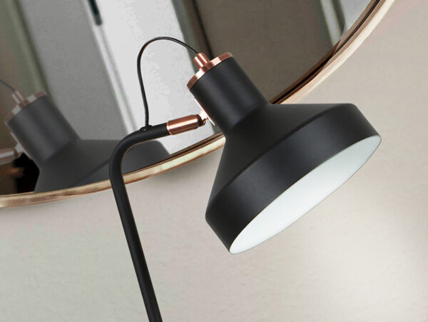 Irias Schuller Black and Copper Table Lamp - Image 2