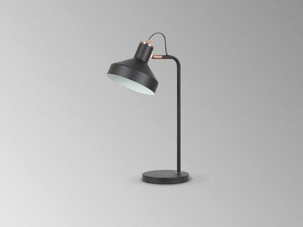 Irias Schuller Black and Copper Table Lamp