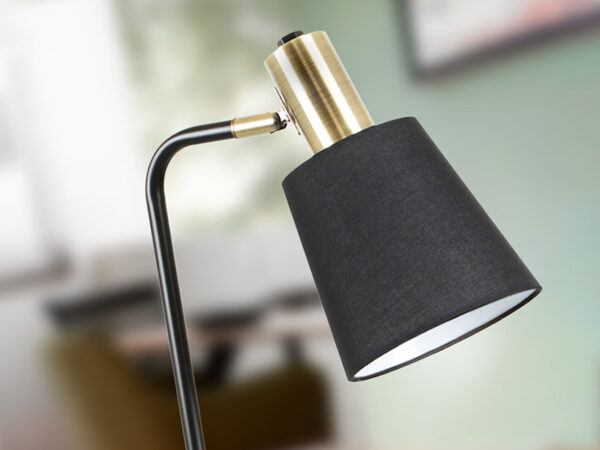 Gisela Schuller Black and Brass Table Lamp - Image 2