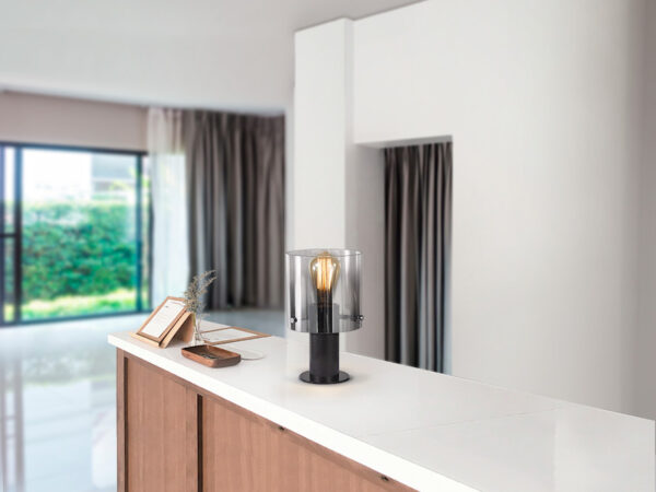 Venize Schuller Black and Smoke Table Lamp - Image 3