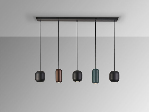 Nimes Schuller 5 Light Black Pendant