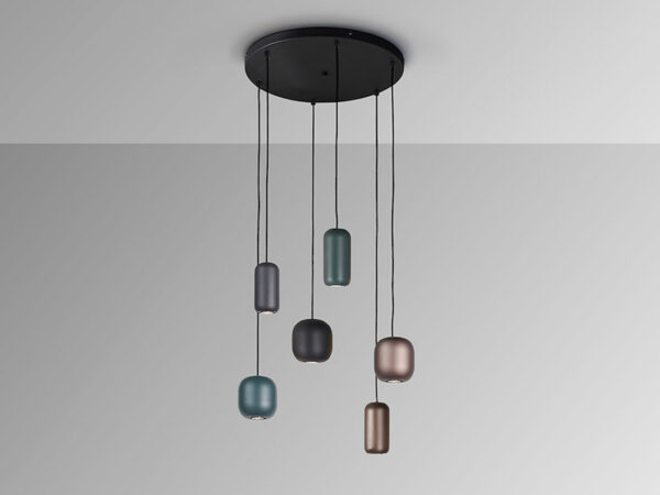 Nimes Schuller 6 Light Black Pendant