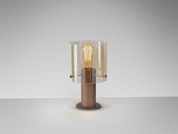 Venize Schuller Copper and Amber Table Lamp