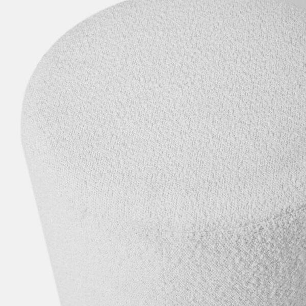 Sassari Bouclé Fabric Cylinder Pouffe - Image 2