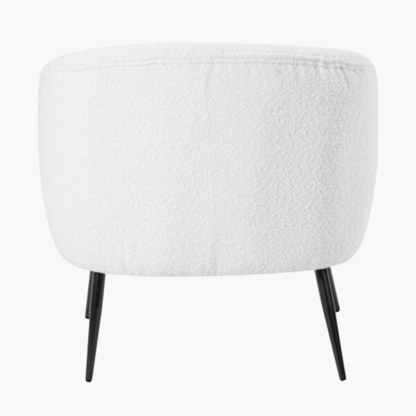 Siena Bouclé Fabric and Black Metal Tub - Image 3