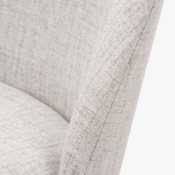 Turi Pebble Linen Mix and Black Metal Dining Chair - Image 3