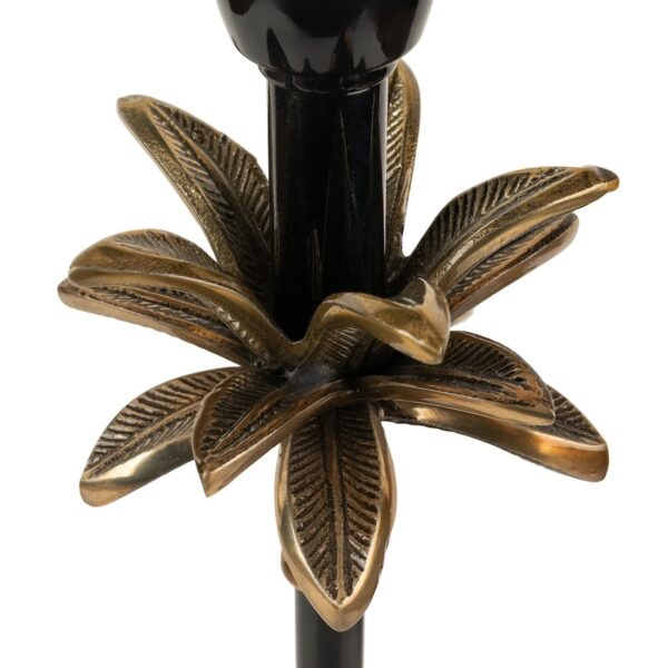 Black and brass palm tree lamp small
