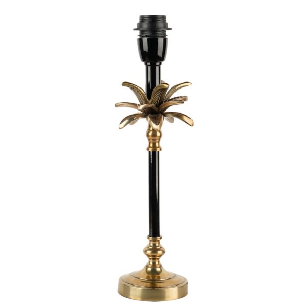 Black and brass palm tree lamp small