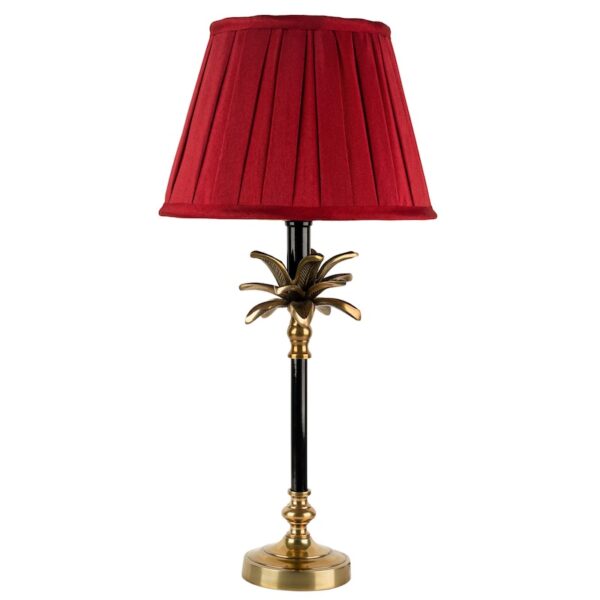 Black and brass palm tree lamp small