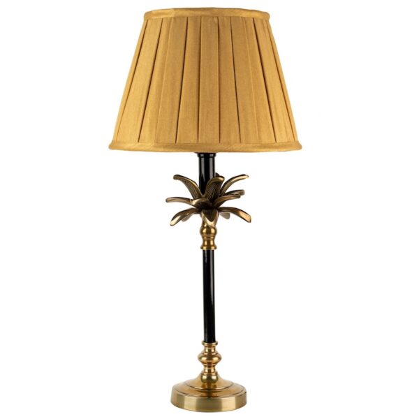 Black and brass palm tree lamp small