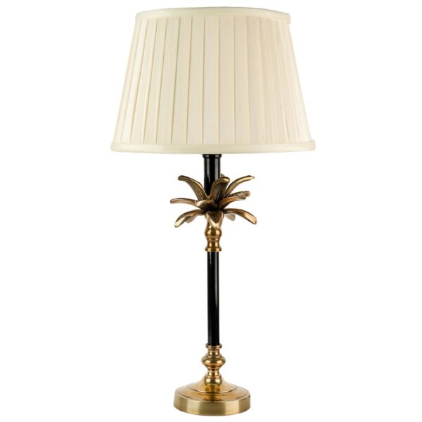Black and brass palm tree lamp small